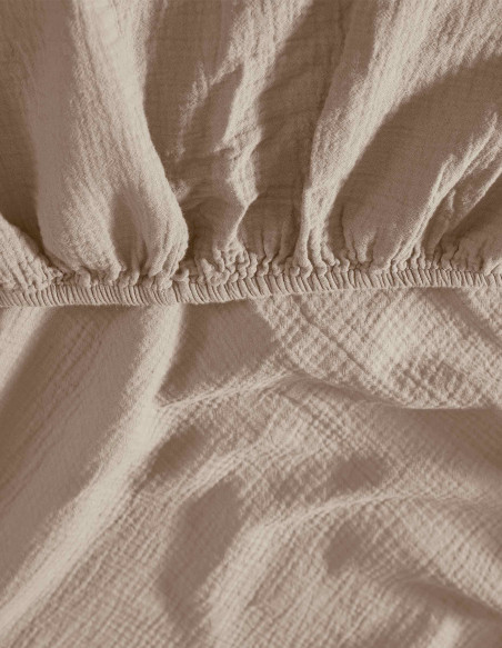 Drap housse gaze de coton LOFT | 100% coton |Sensei Maison