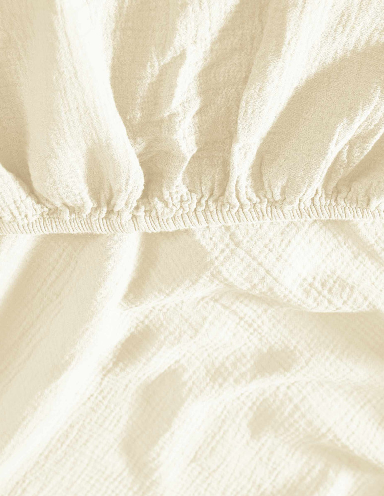 Drap housse en gaze de coton bonnet...