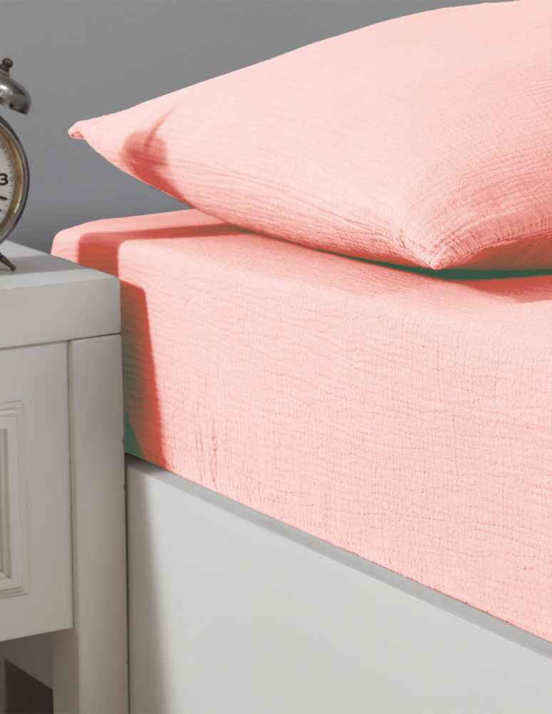 Drap housse en gaze de coton bonnet...