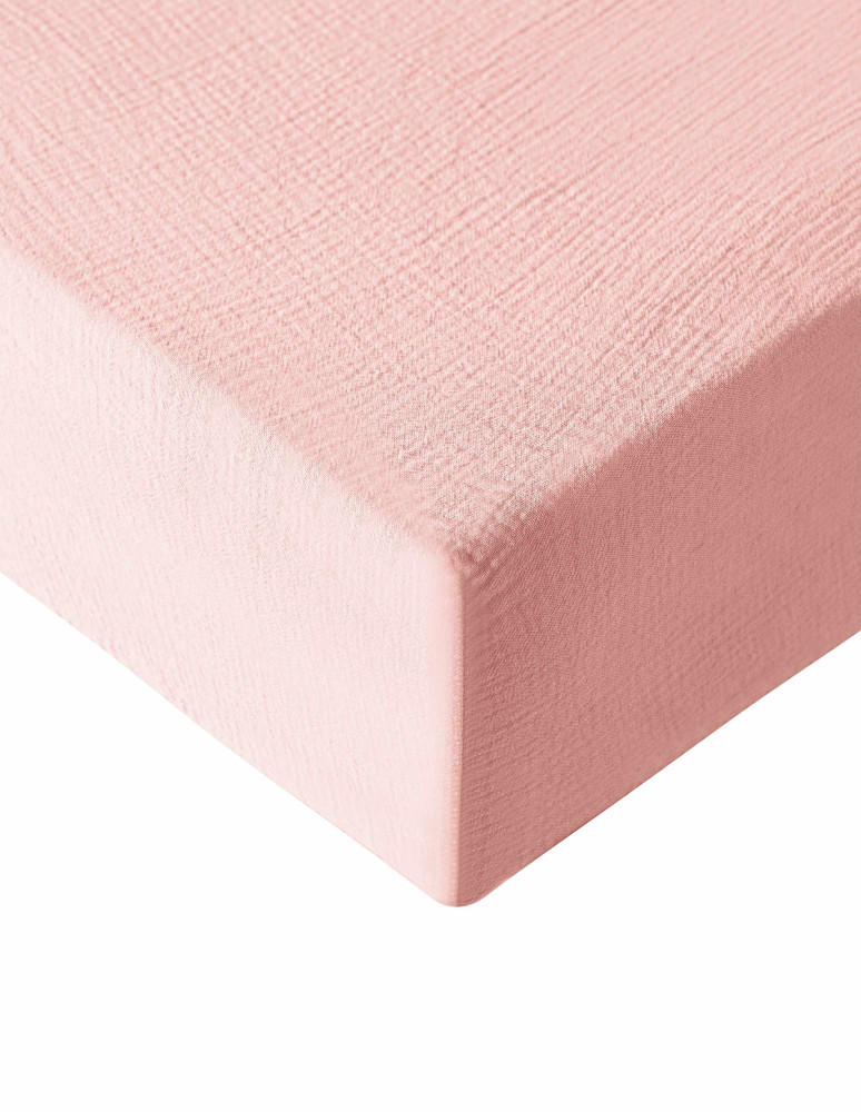 Drap housse en gaze de coton bonnet...