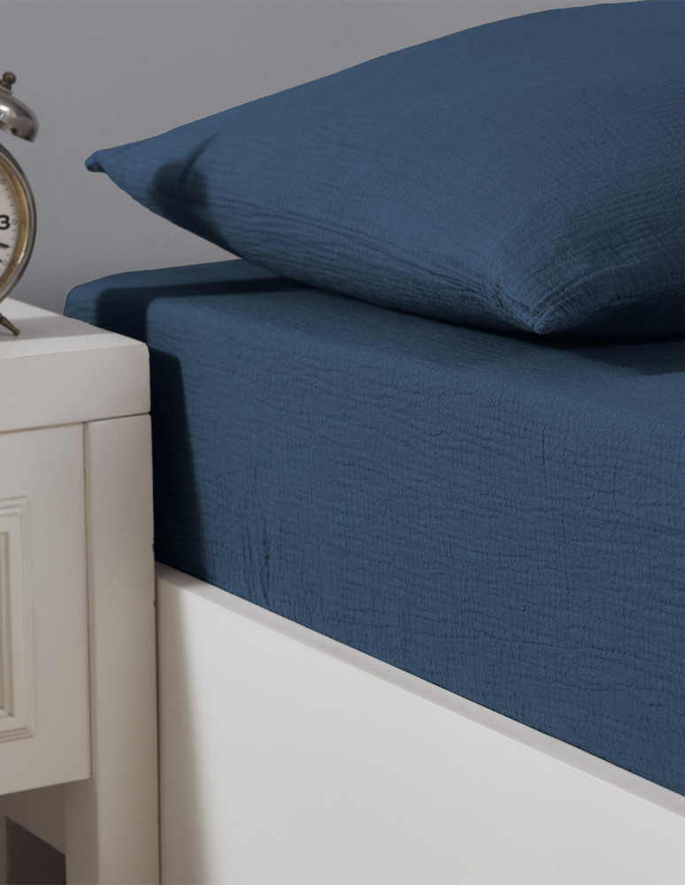 Drap housse en gaze de coton bonnet...