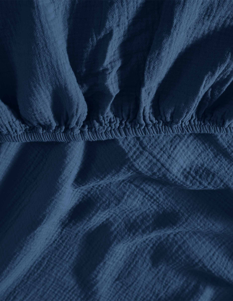 Drap housse en gaze de coton bonnet...