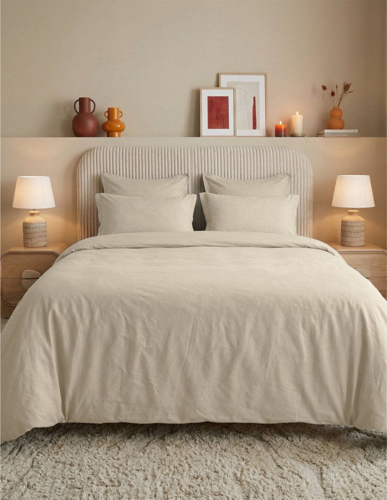 Housse de couette en percale lavée...