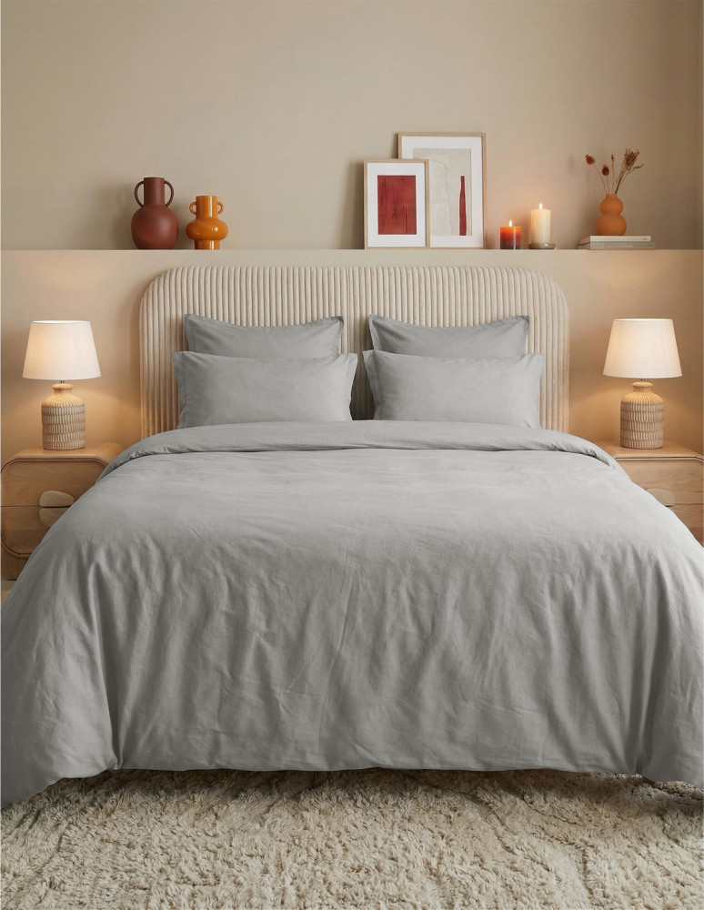 Housse de couette en percale lavée...