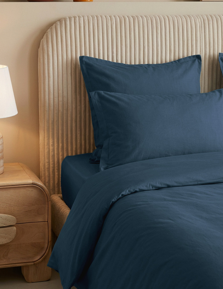 Housse de couette en percale lavée...