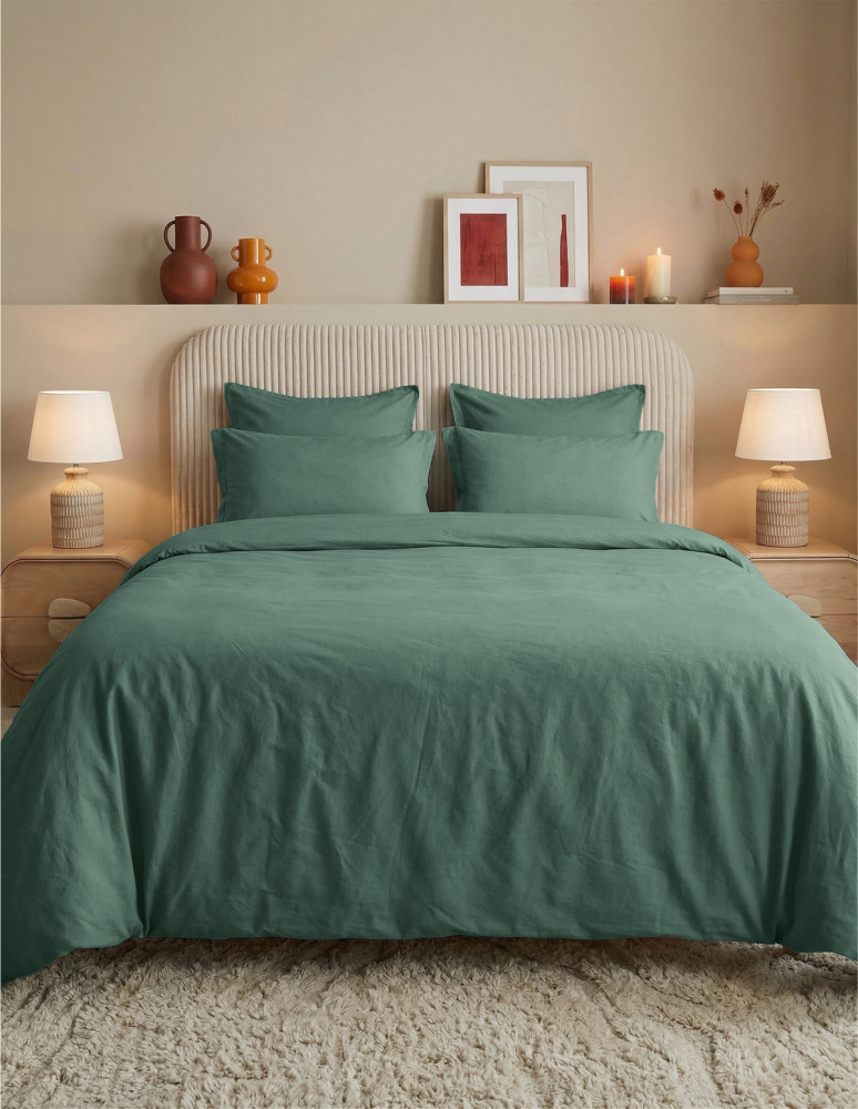 Parure housse de couette percale...