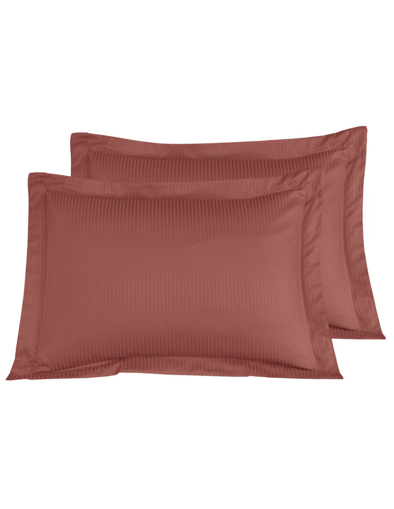 Parure housse de couette rayée satin...