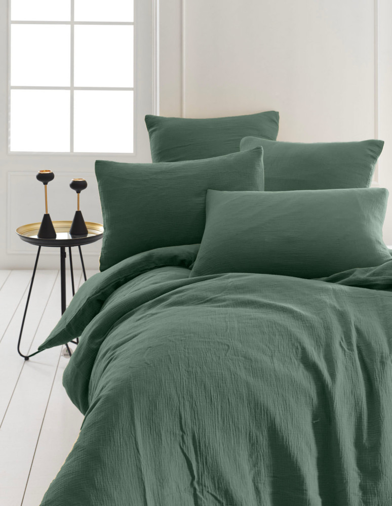 Parure housse de couette gaze de...