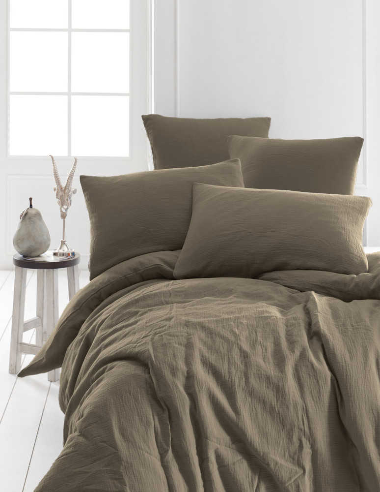 Parure housse de couette gaze de...