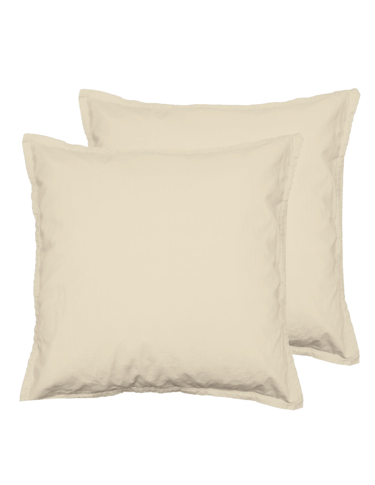 Lot de 2 taies d'oreiller en coton...