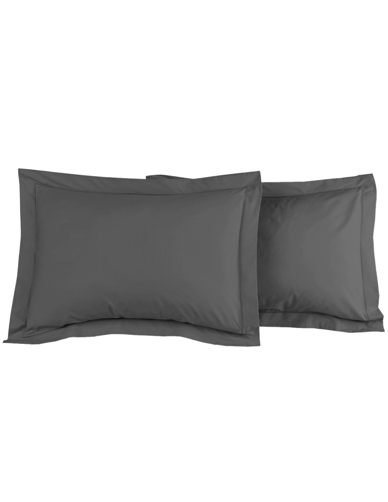 Lot de 2 taies d'oreiller en percale...