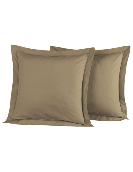 Lot de 2 Taies D'oreiller Unie Percale EASY CARE 80 fils/cm² SENSEI...