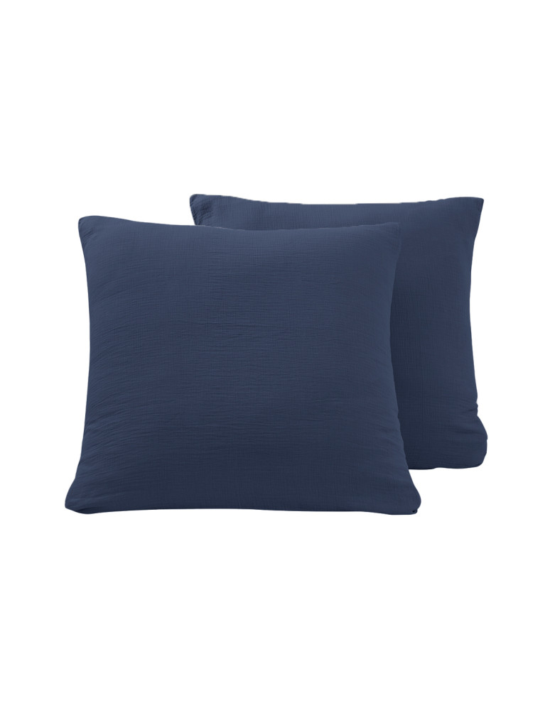 Lot de 2 taies d'oreiller en gaze de...