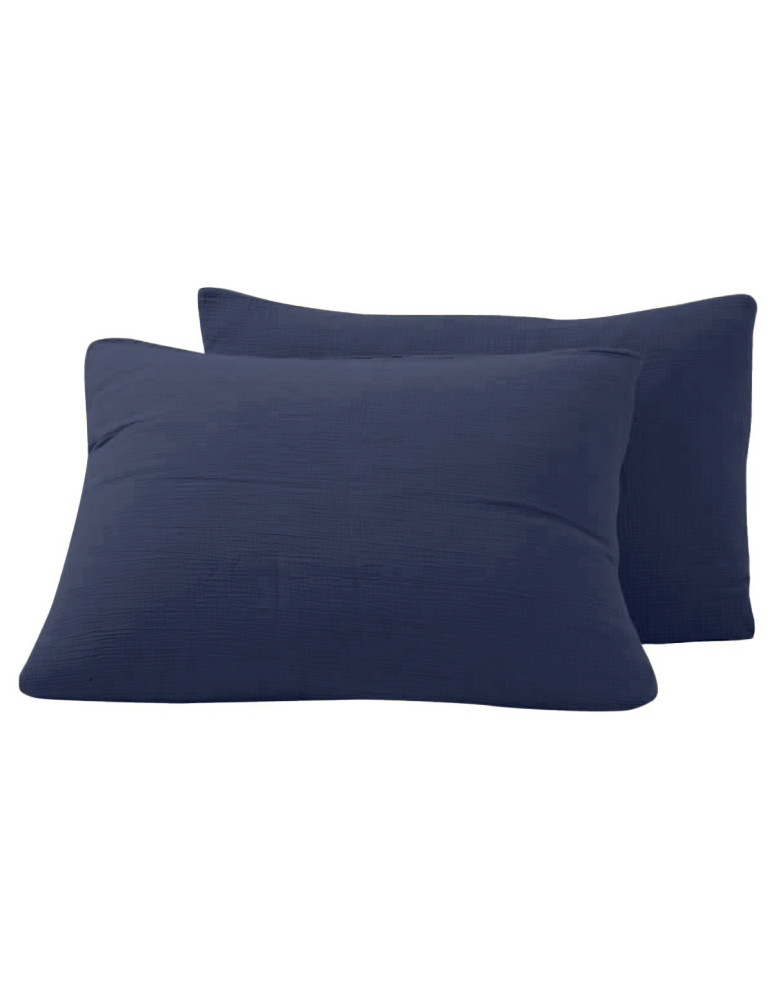 Lot de 2 taies d'oreiller en gaze de...