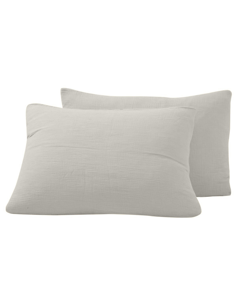 Lot de 2 taies d'oreiller en gaze de...