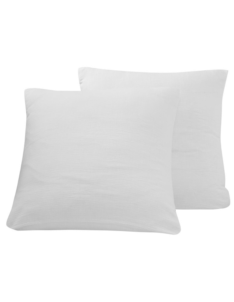 Lot de 2 taies d'oreiller en gaze de...