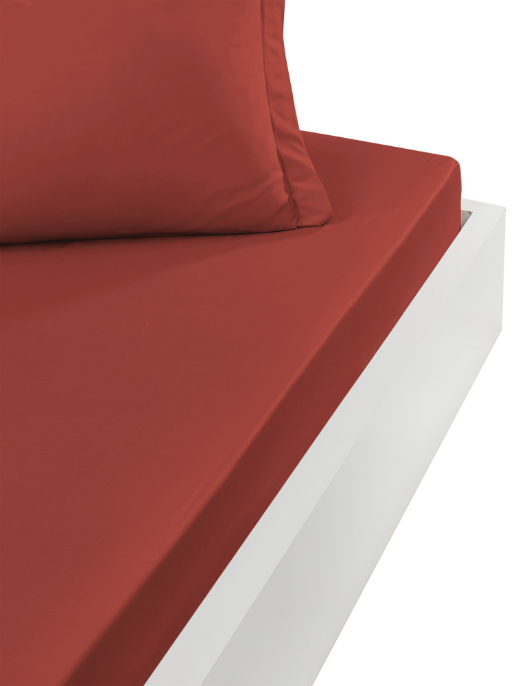 Drap housse en percale de coton...
