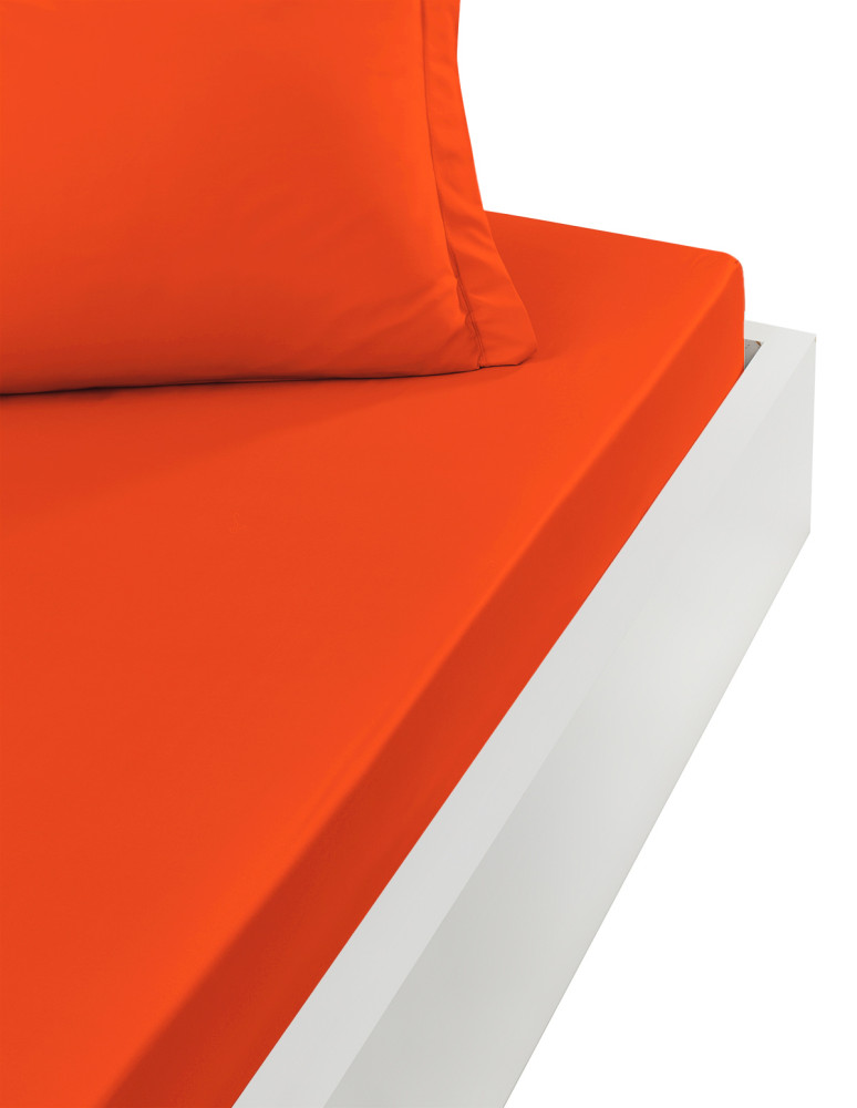Drap housse en percale de coton...
