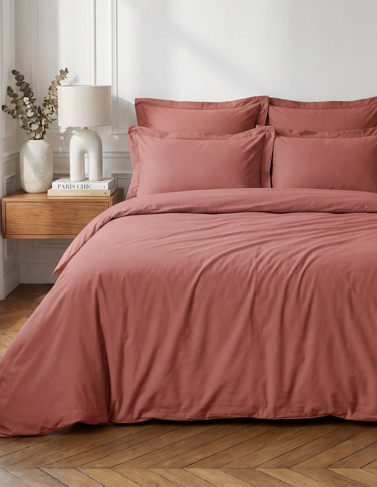 Drap housse en percale de coton...