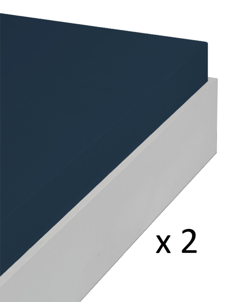 Lot de 2 draps housse jersey coton...