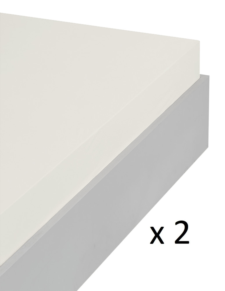 Lot de 2 draps housse jersey coton...