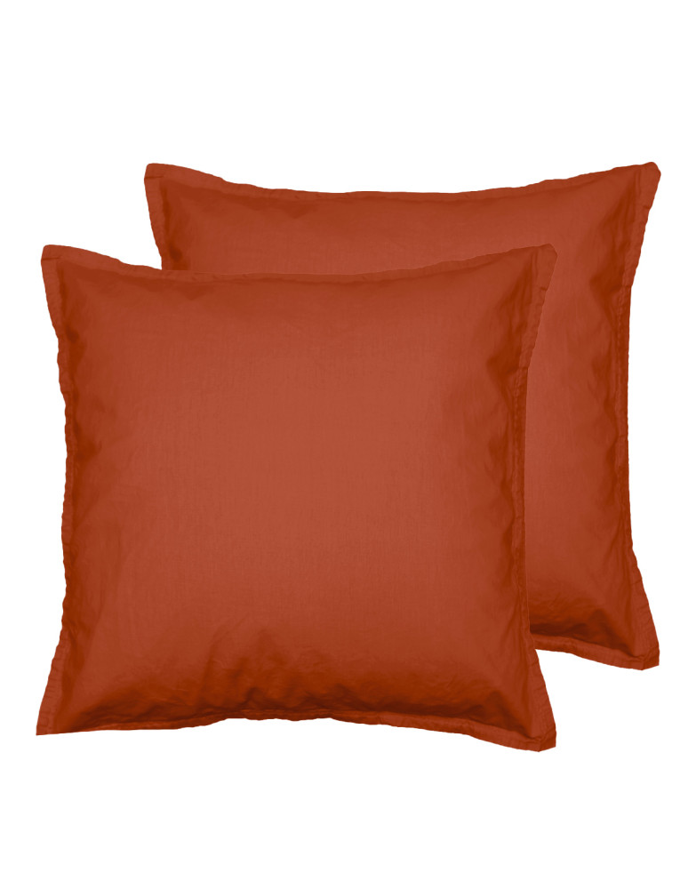 Lot de 2 taies d'oreiller en coton...