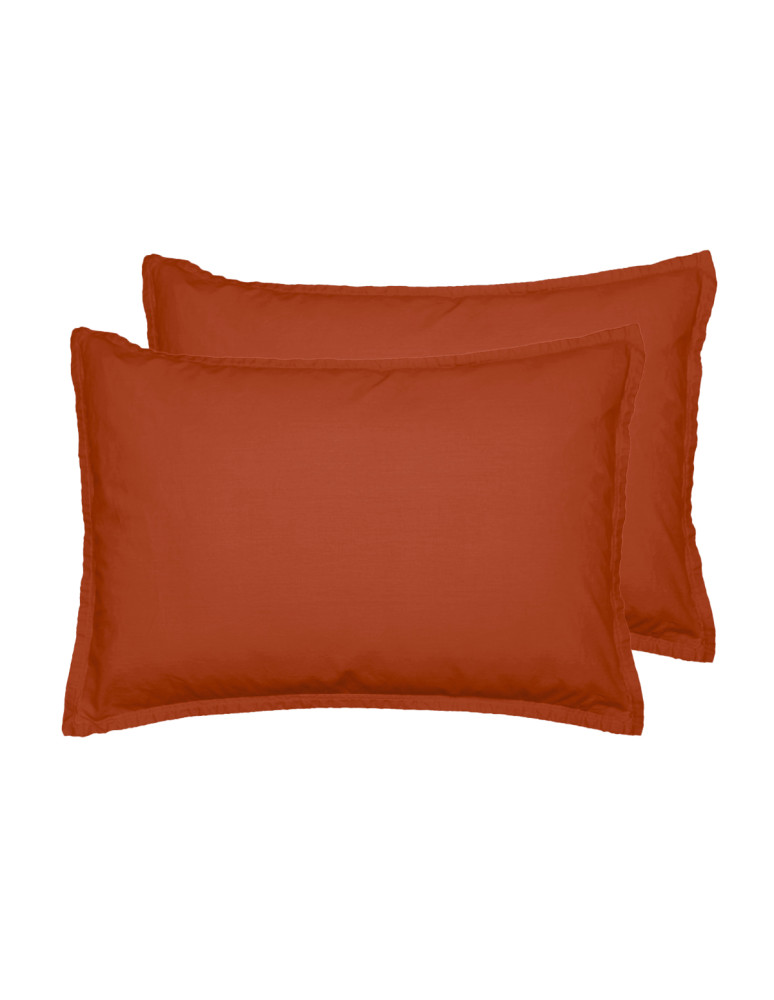 Lot de 2 taies d'oreiller en coton...