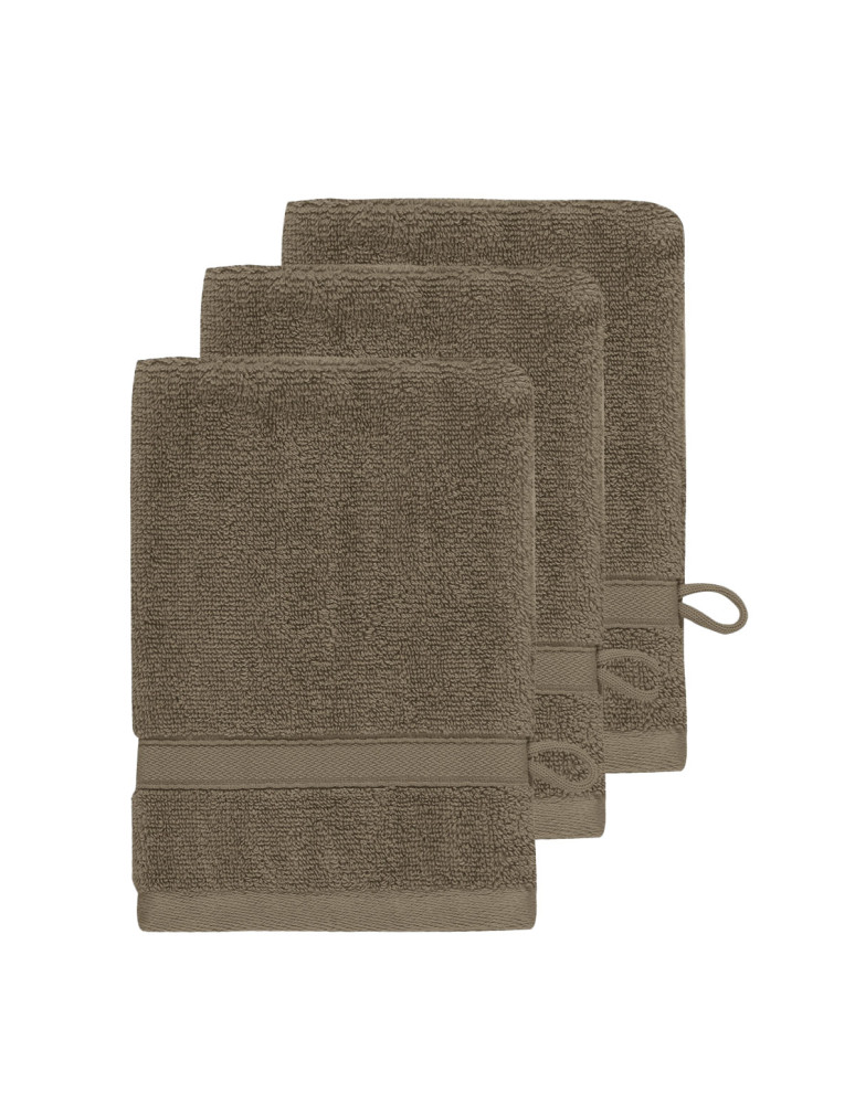 Lot de 3 gants de toilette 600 g/m²...