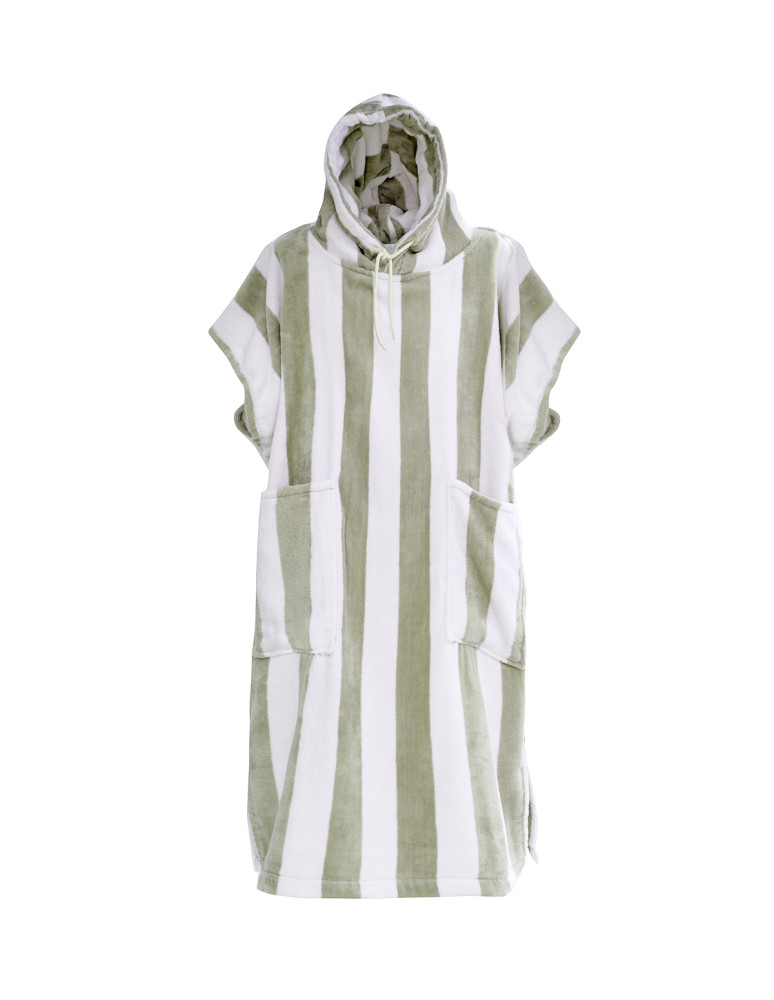 Poncho de plage adulte velours rayé...