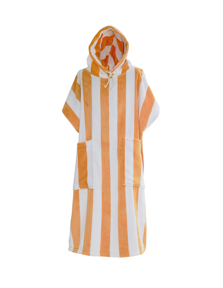 Poncho de plage adulte velours rayé...