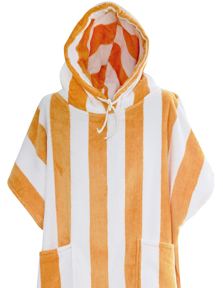 Poncho de plage adulte velours rayé...