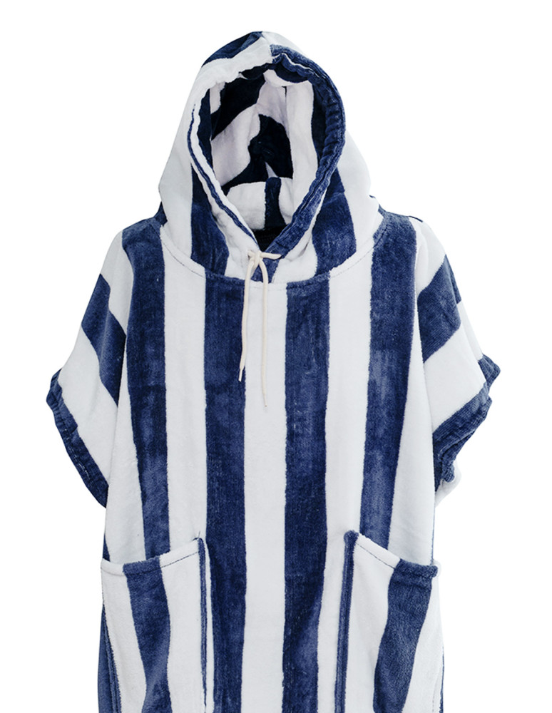 Poncho de plage adulte velours rayé...