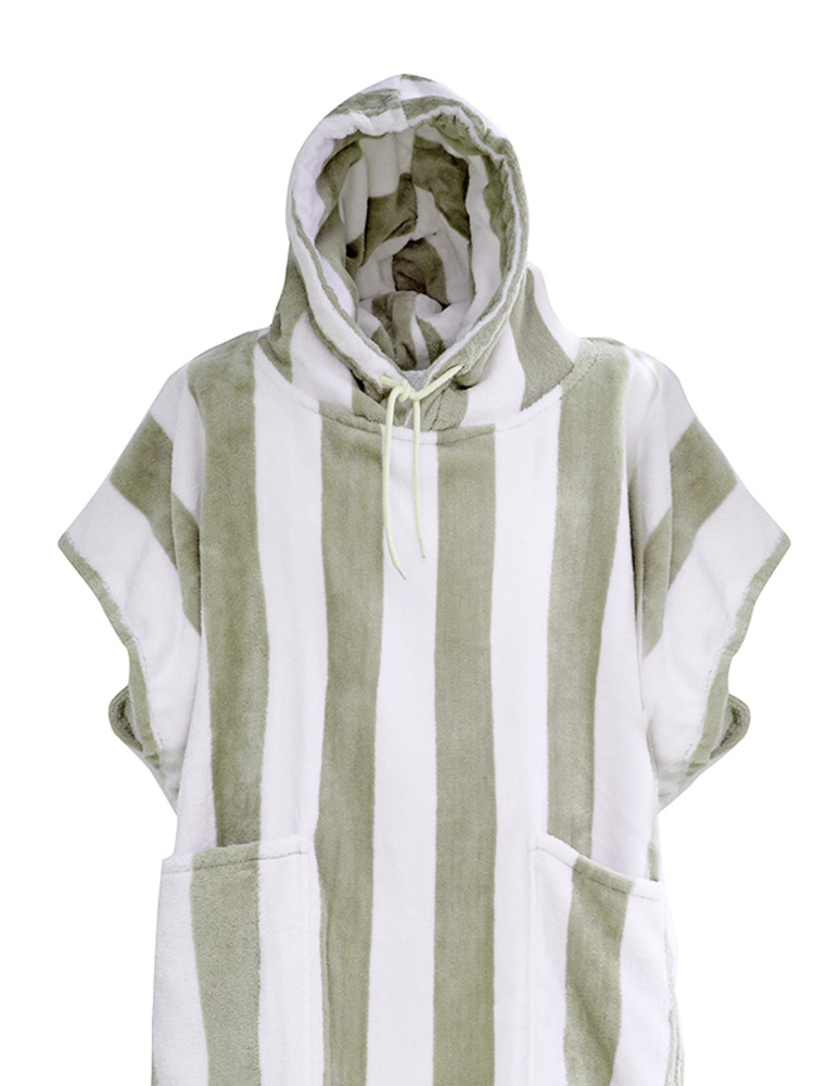 Poncho de plage adulte velours rayé...