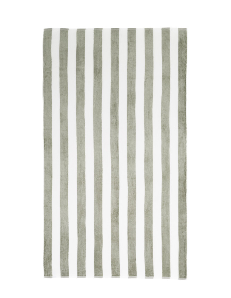 Serviette de plage velours rayée...