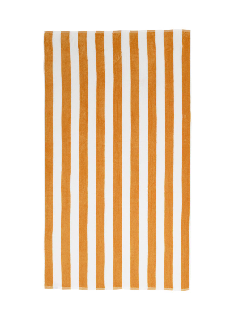 Serviette de plage velours rayée...