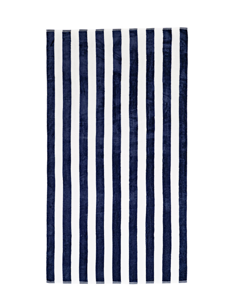 Serviette de plage velours rayée...