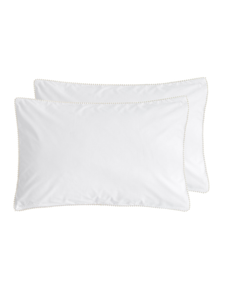 Lot de 2 taies d'oreillers percale...