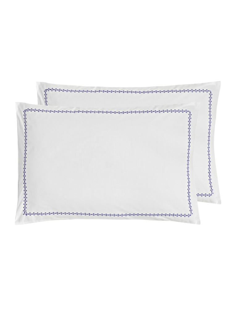 Lot de 2 taies d'oreillers en percale...