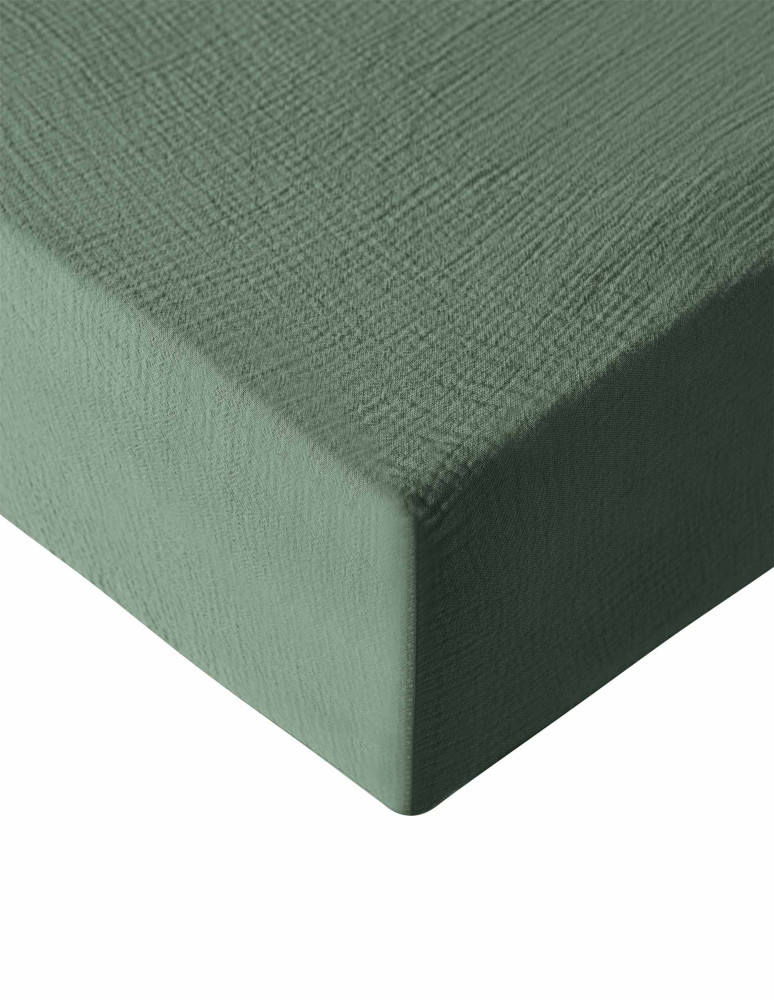 Drap housse en gaze de coton bonnet...