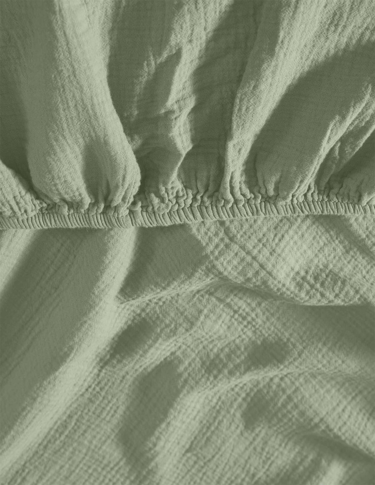 Drap housse en gaze de coton bonnet...