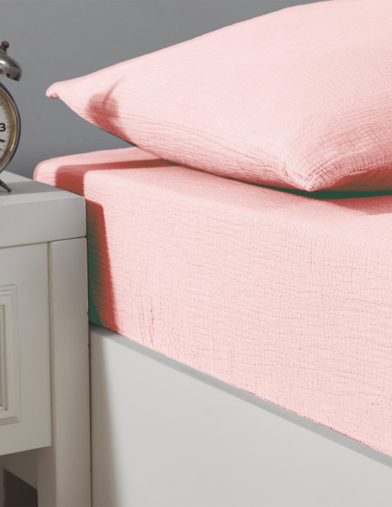 Drap housse en gaze de coton bonnet...
