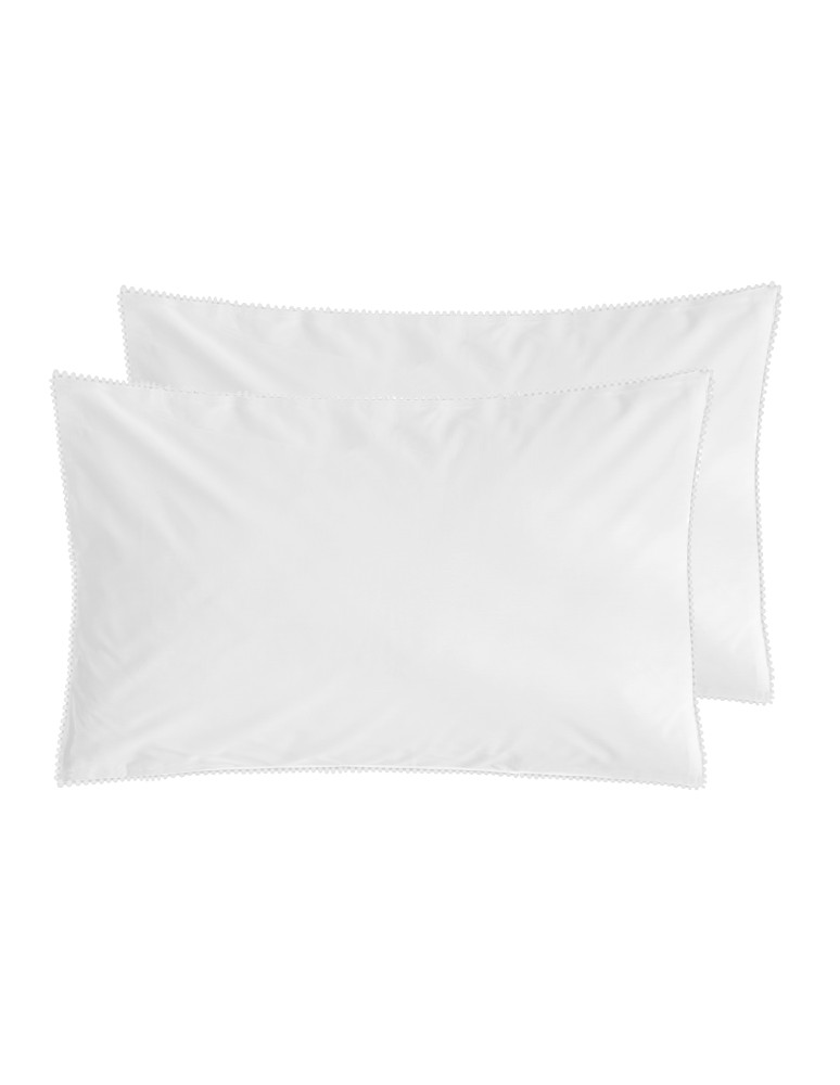 Lot de 2 taies d'oreillers percale...
