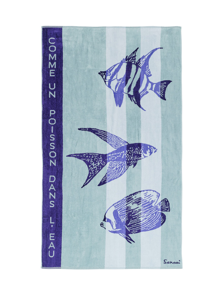 Serviette de plage velours 100x180 cm...