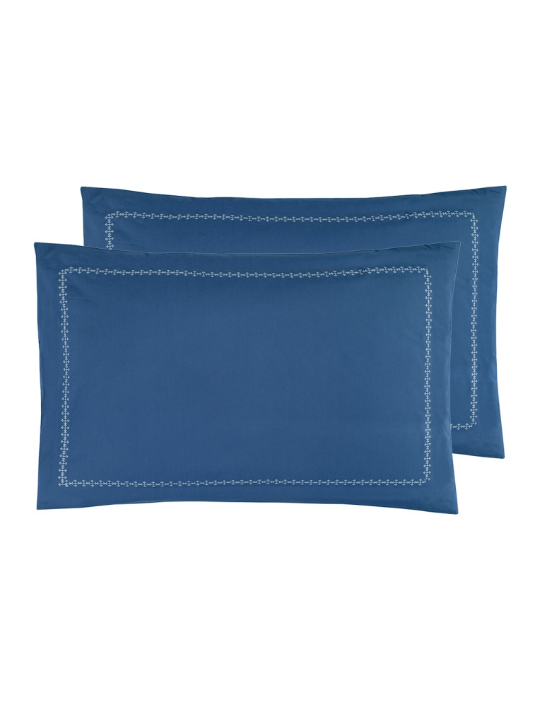 Lot de 2 taies d'oreillers en percale...