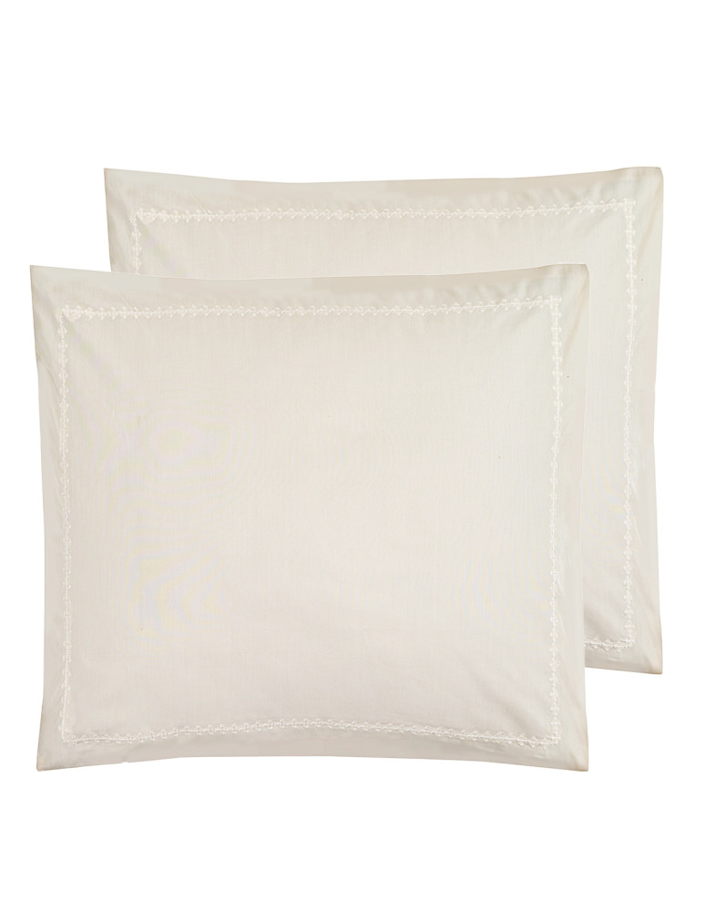 Lot de 2 taies d'oreillers en percale...