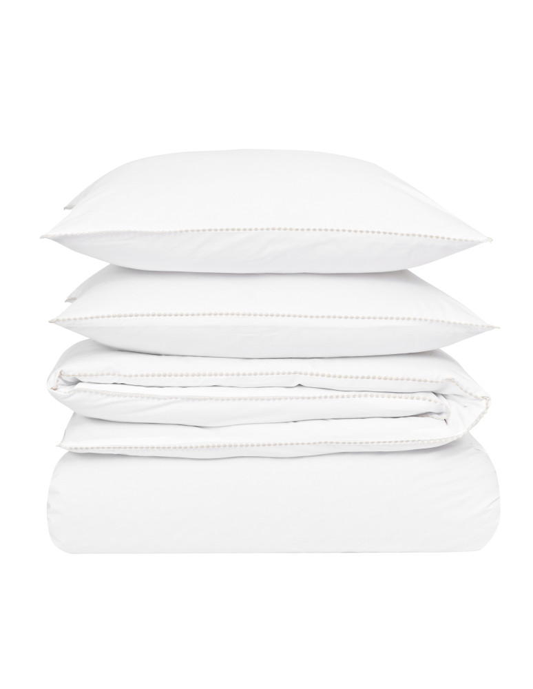 Parure housse de couette percale de...