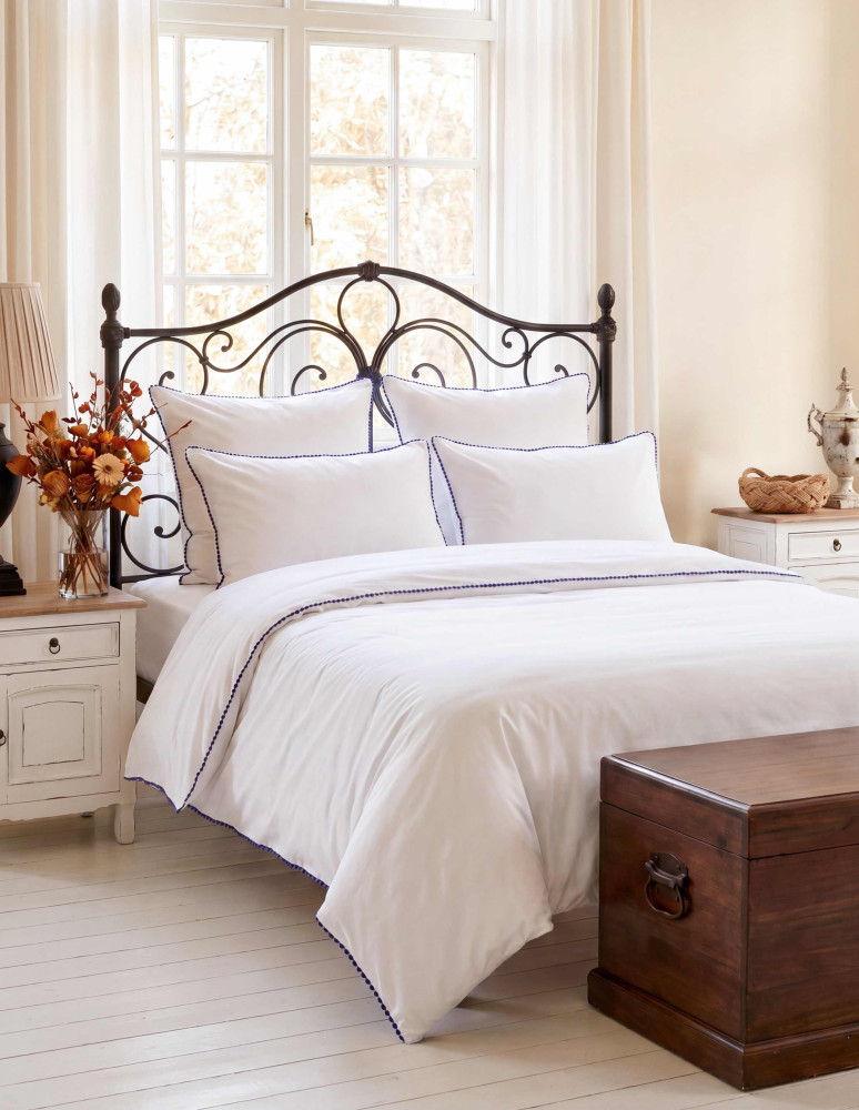 Parure housse de couette percale de...