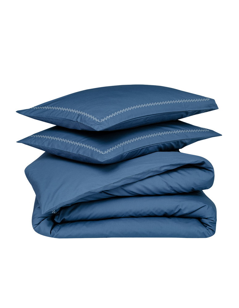 Parure housse de couette percale de...