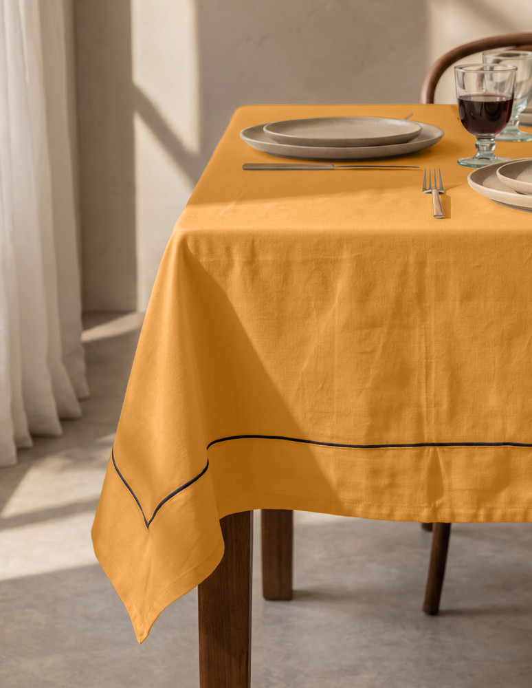 Nappe coton/lin unie SOFT DYED