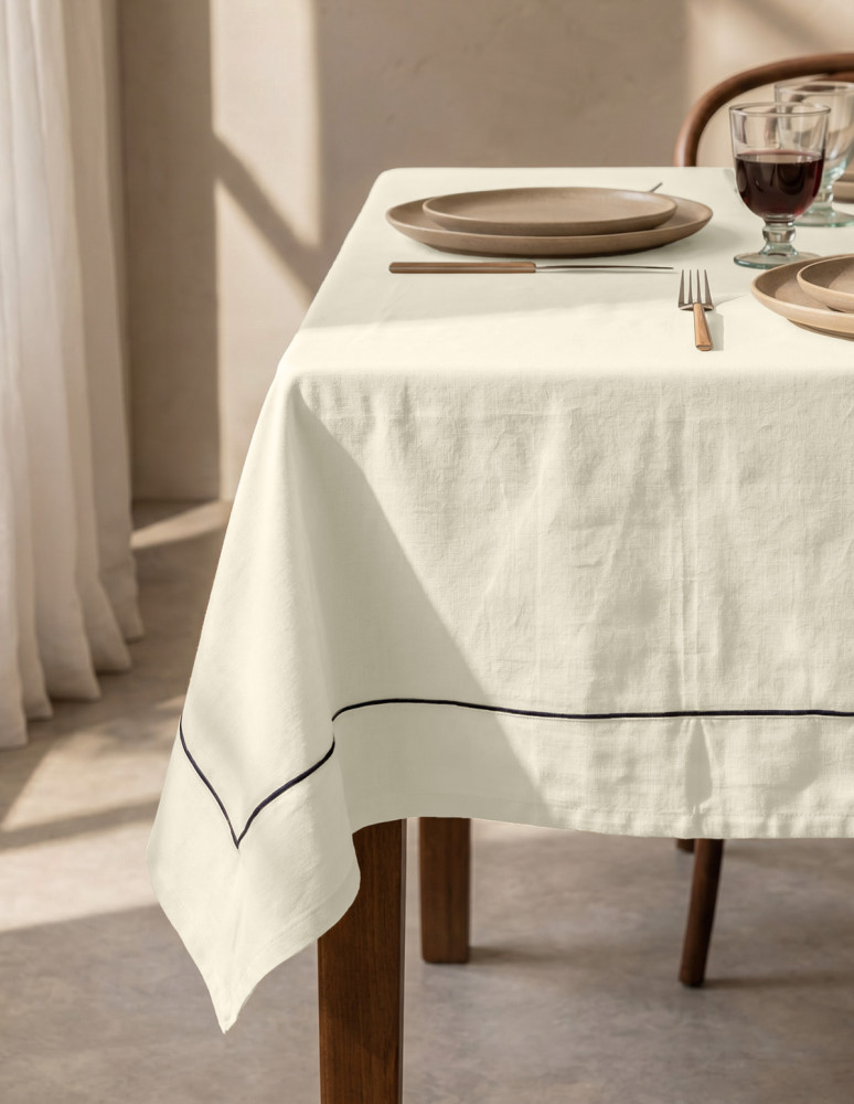 Nappe coton/lin unie SOFT DYED